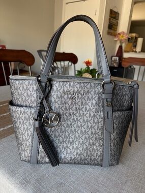 Michael Kors Monogram Gray Tote Bag